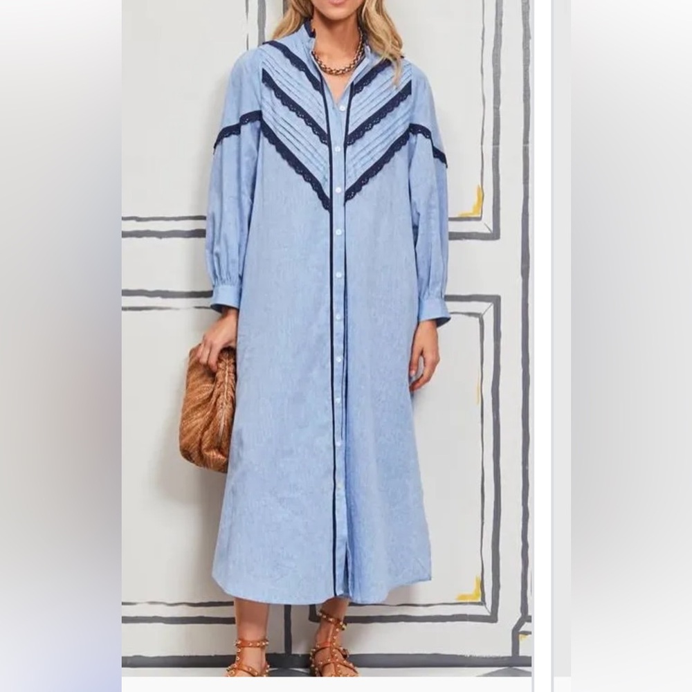 Jolene Chambray Midi Dress Pomander Place